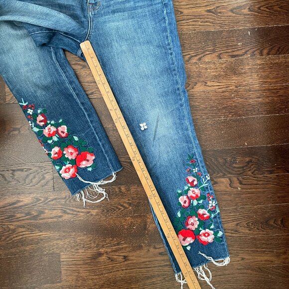 Madewell High-Rise Slim Boyjean - Embroidered Edition-Sz. 26 - Picture 11 of 15